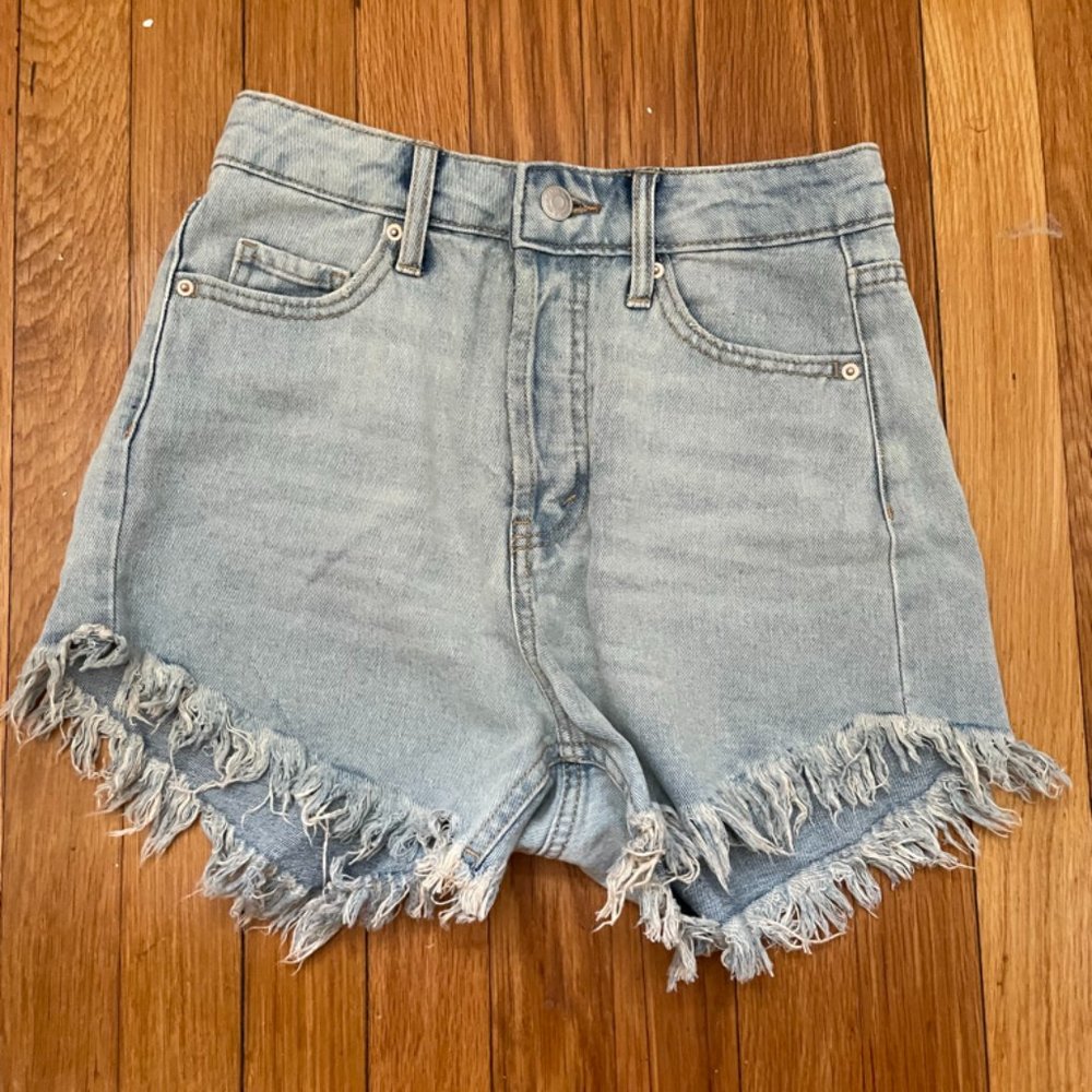 Frayed Jean Shorts